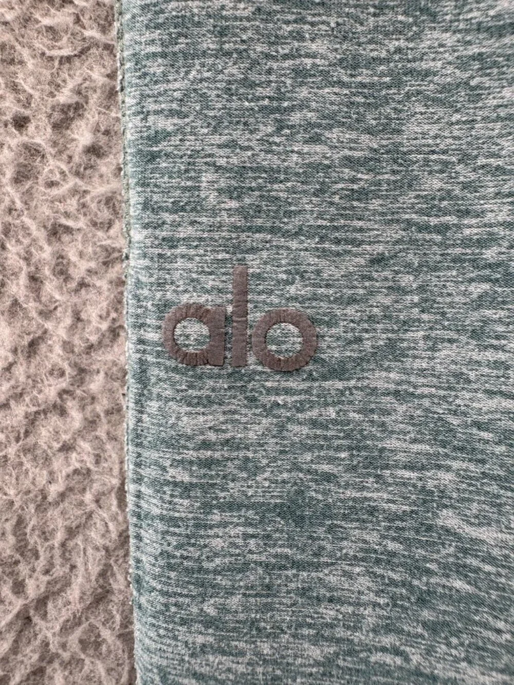 Alo Yoga Alosoft High Waist Lounge Leggings in Seagrass Green, size XS.